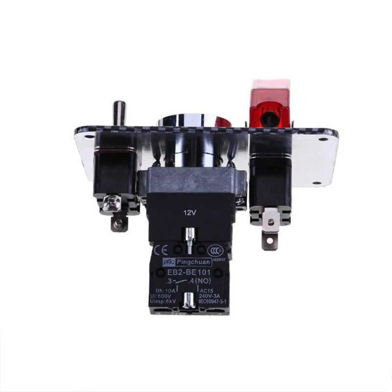 30A Carbon car modification LED one-button start illuminated ignition switch Car circuit modification 5-in-1 combination switch