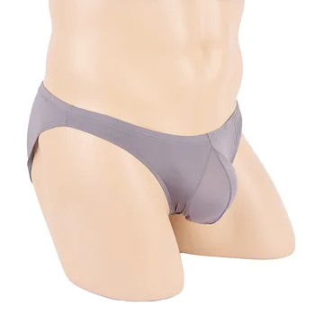 

Men's Ice Silk Sexy Big Cock Pouch Briefs Hot Man Brief Underwear
