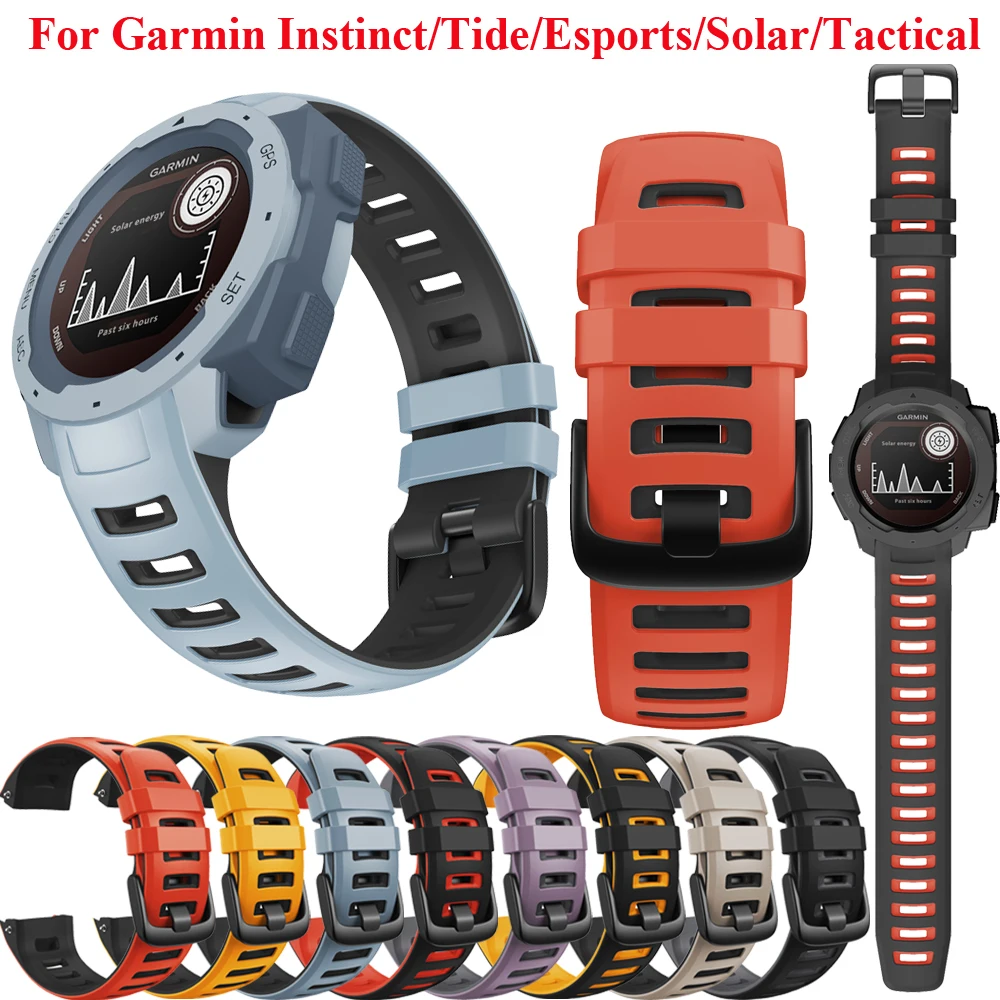 Cinturino Cinturino In Silicone Per Garmin Inst(/ Esports/Tide/Solar Smart Watch Cinturino Di Ricambio Cinturino Da Polso Smart Watch
