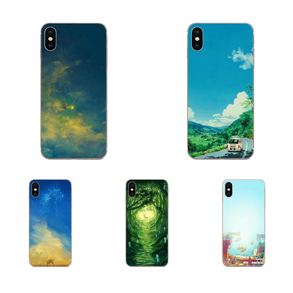 スタジオジブリ Apple の Iphone 11 プロ X Xs 最大 Xr 4 4s 5 5c 5s Se 6 6s 7 8 プラスソフトシリコン Tpu 透明ケースカバー Half Wrapped Cases Aliexpress