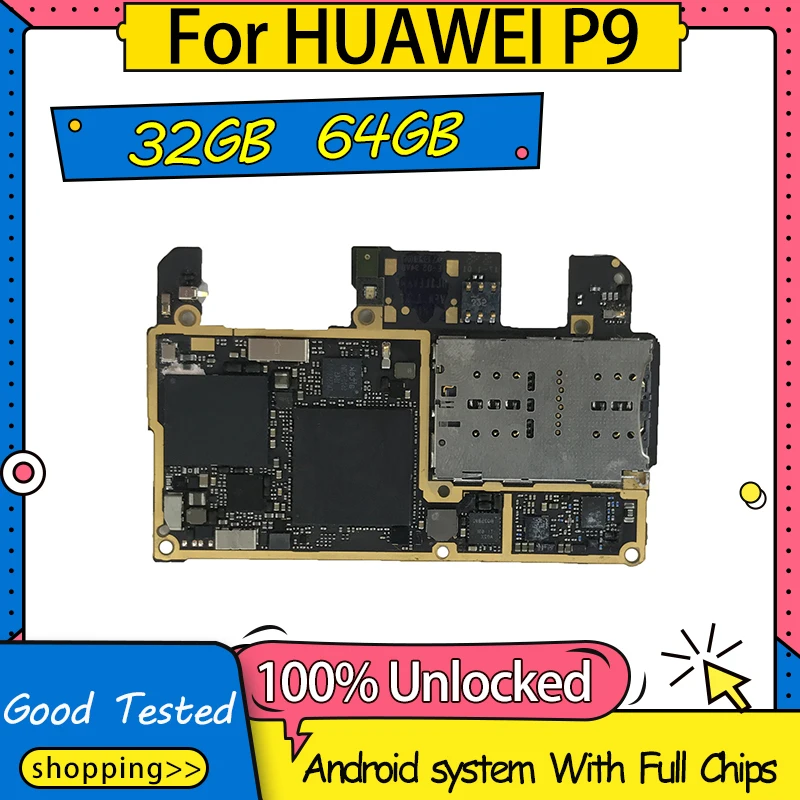 100% рабочая оригинальная разблокированная Φ для материнской платы Huawei P9 3GB/4GB RAM
