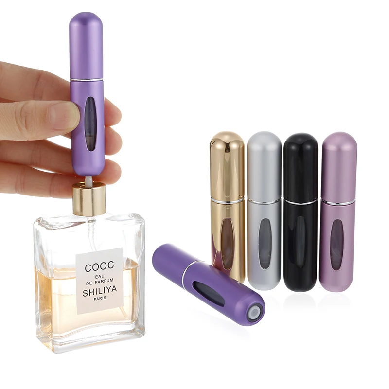 5ml Refillable Mini Perfume Spray Bottle Aluminum Spray Atomizer Portable  Travel Cosmetic Container Perfume Bottle - Refillable Bottles - AliExpress