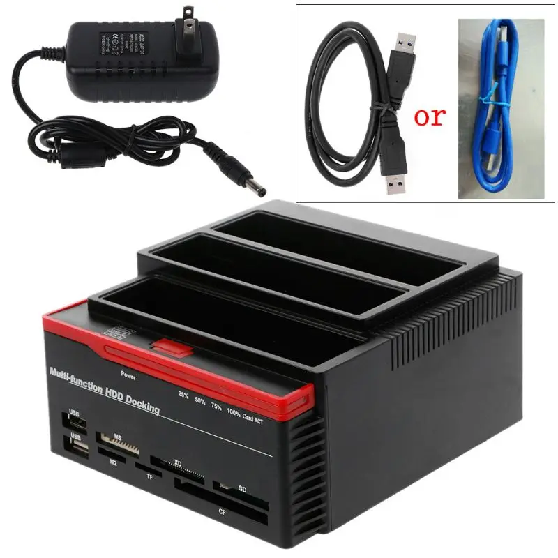 para Sata Ide Externo 2.5 3.5 Disco Rígido Hdd Estação de Carga Leitor de Cartões Usb3.0 - Imagem 4