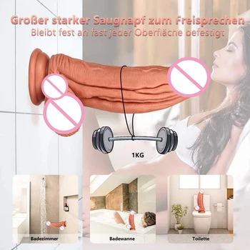 Huge Realistic Dildo Sex Toys For Women Female Masturbation Silicone Skin Feel Thick Glans Big Penis Suction Cup Dildos Sex Shop 3