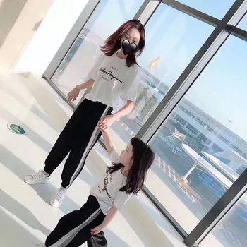 

Hot sale summer kids colorful pattern T-shirt Parent-child casual short-sleeved T-shirt