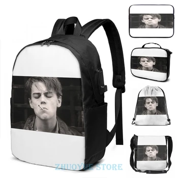 

Leonardo Dicaprio The Basketball Diaries USB Charge Backpack men School bags Women bag Travel laptop bag