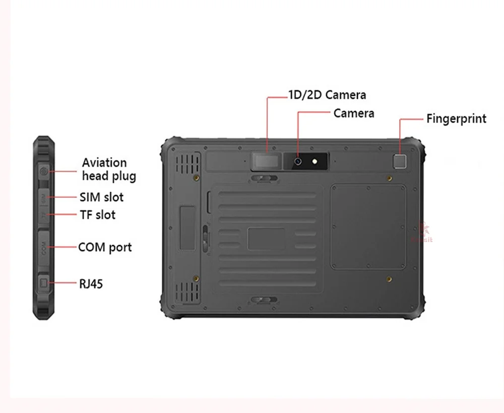 US $565.92 Original K1081T Rugged Tablet PC Android 10 Netbook IP67 Shockproof 10 MTK 6771 4GB RAM 64GB ROM 4G LTE RJ45 COM Kids Tablets