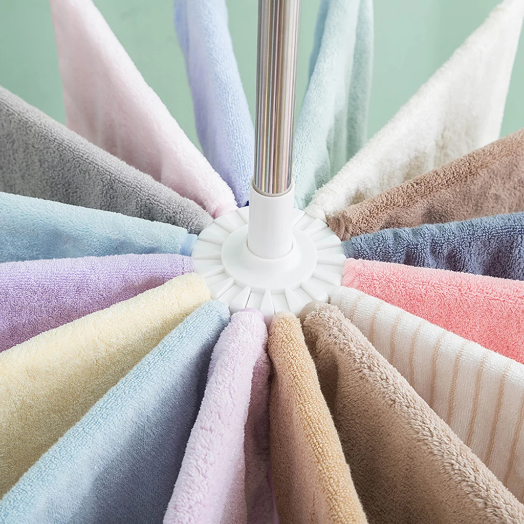 Premium Large Foldable Rolling Clothes Laundry Drying Rack Stainless Steel Heavy Duty Rod