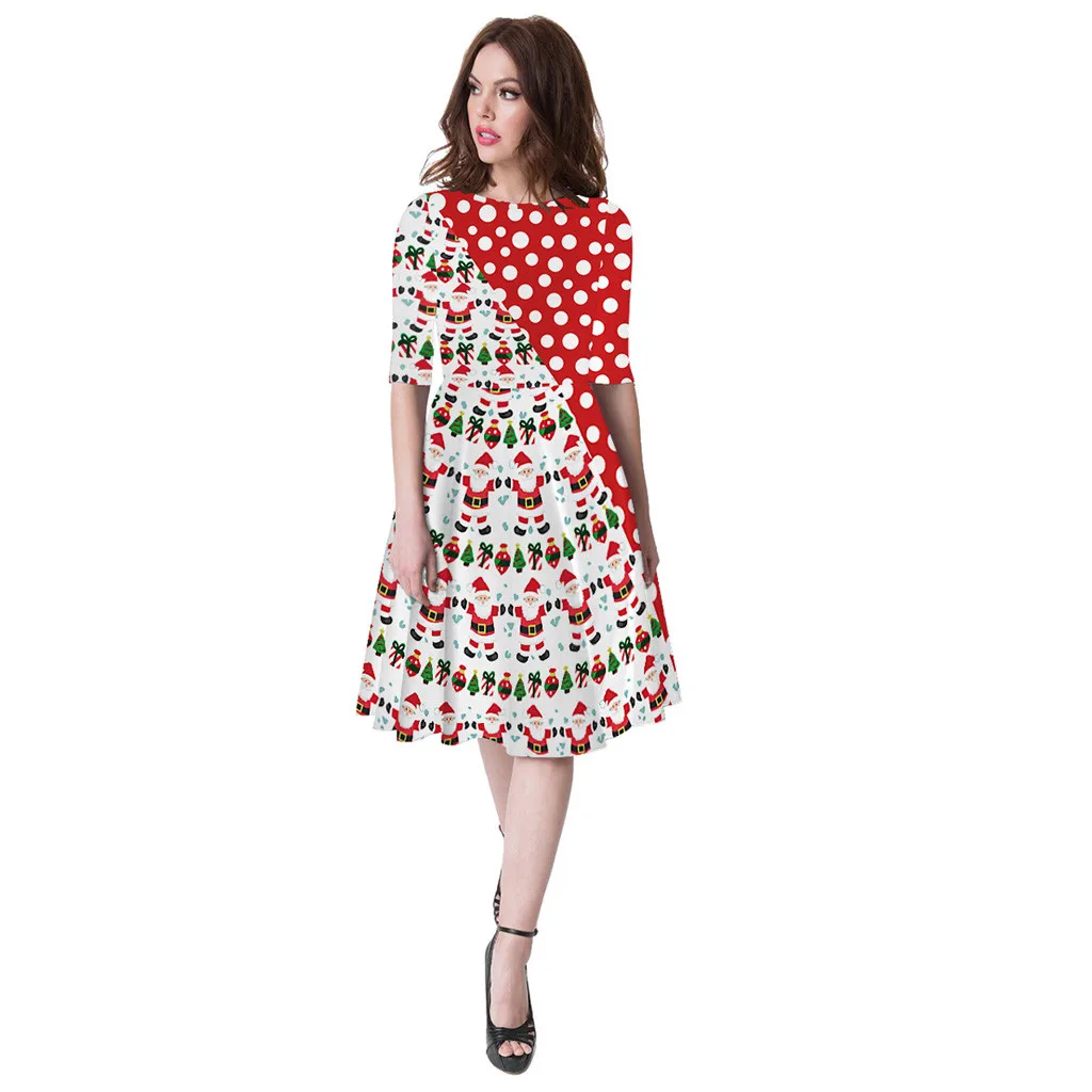 Рождественское женское платье, модное платье с длинными рукавами с 3D принтом, рождественское платье, одежда для дам, Повседневное платье, Vestidos, верхняя одежда, Roupas - Цвет: mom White