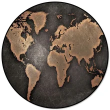 Ретро Карта мира круглый ковер очиститель пледы ковры вечерние для подростков патио диван Кафе мальчик полипропилен круглый ковер коврик для гостиной