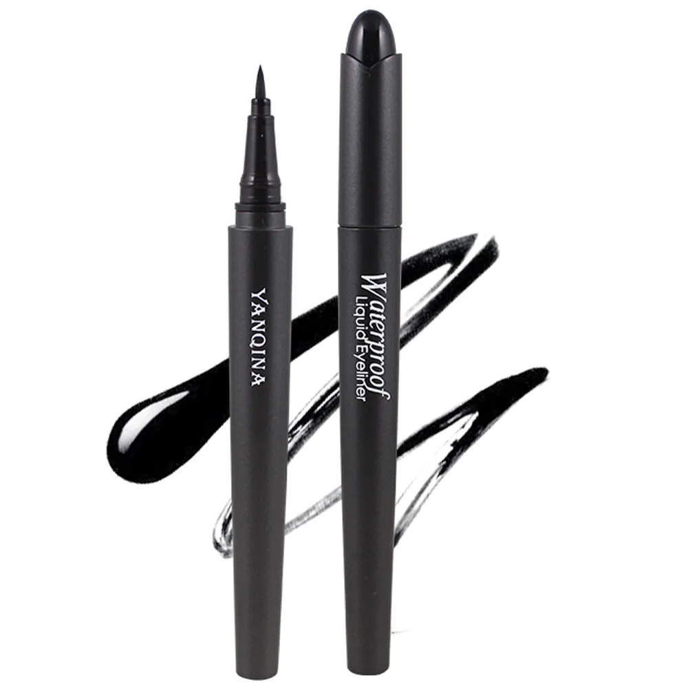 Feather Pen waterproof eyeliner Makeup Cosmetic Black Eye Liner Pencil easy to wear Make Up pen jz0808