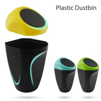 

Car Accessories Portable Trash Door Garbage Can Automatic Trash Can Dust Box