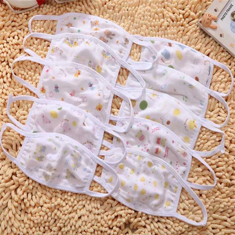 

Baby Cotton Gauze Into A Population Mask Dust-proof Hanging Ear Printing Six-layer Gauze Mask Non-adjustable (random Pattern)
