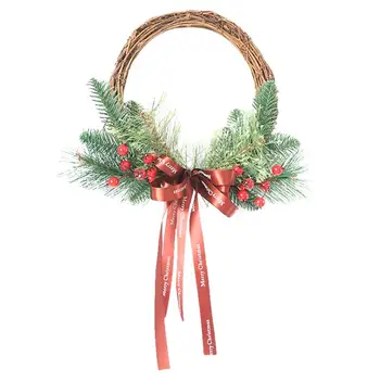 

1Pc Door Garland Christmas Wreath Hanging Pendant for Home Xmas Decor