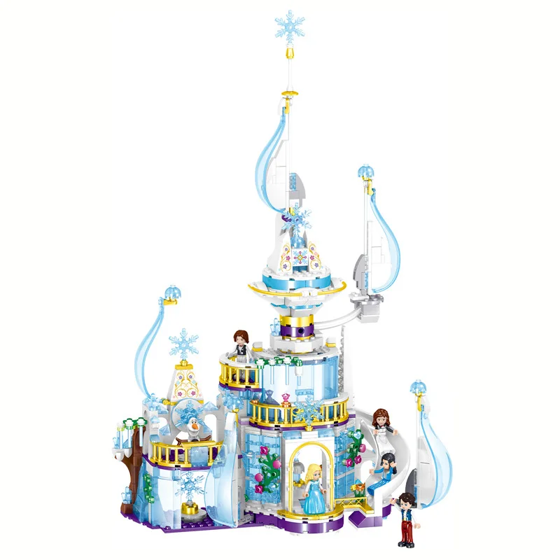 

2019 Girl Friends Series City Fairy Princess Ice Castle Model Building Blocks Bricks Toys Juguetes Xmas Gift