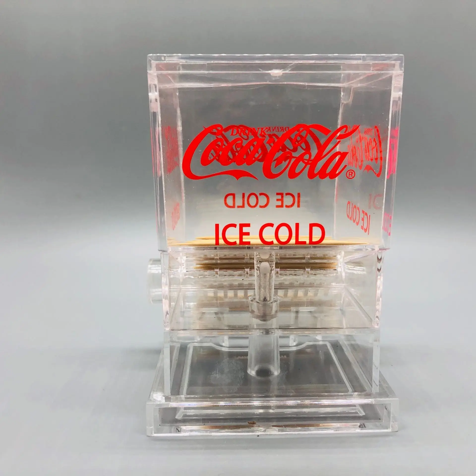 Retro Vending Machine Style Toothpick Case Creative Plastic Pressing Toothpicks Holder Dispenser Home Decor Table Toothpick Box