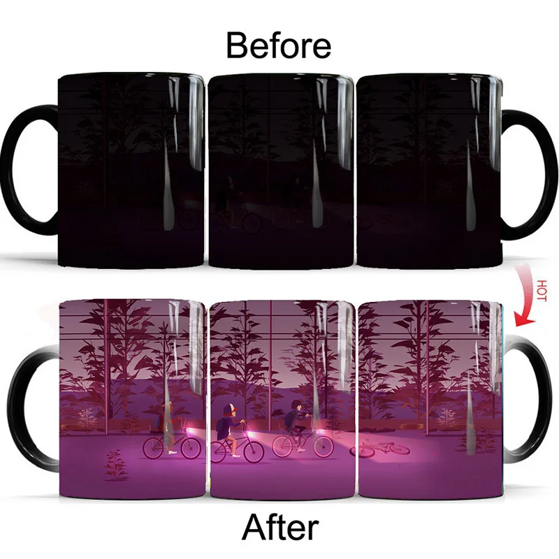 C Style Mug 350 мл странные вещи Волшебные кружки для кофе изменение цвета кружка креативный молочный чай керамическая чашка лучшие Посуда для напитков Подарки для ребенка - Цвет: C Style Mug