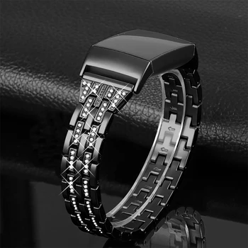 

OULUCCI luxury Strap For Fitbit Charge 3 Band for Metal bracelet Fitbit charge 3 Strap Smart bracelet For Women gift