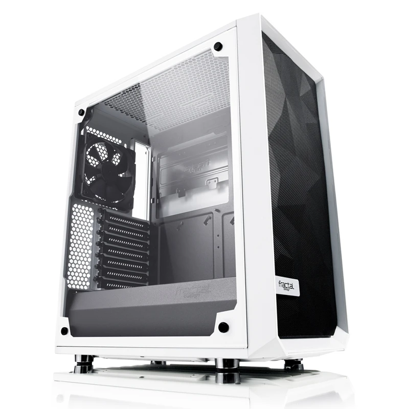 Корпус Fractal Design Meshify C TG белый без БП ATX 5x120mm 4x140mm 2xUSB3.0 audio bott PSU
