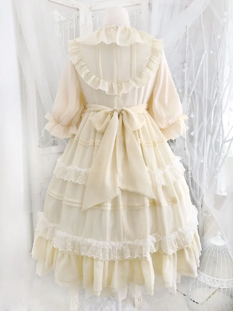 Japanese summer sweet lolita dress vintage high waist cute victorian dress kawaii girl gothic lolita op loli cosplay