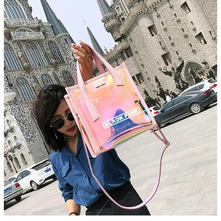 Kpop сумка лазерная сумка через плечо сумка для WANNA ONE черная розовая EXO GOT7 семь TEEM дважды Bangtan сумка для хранения мальчиков