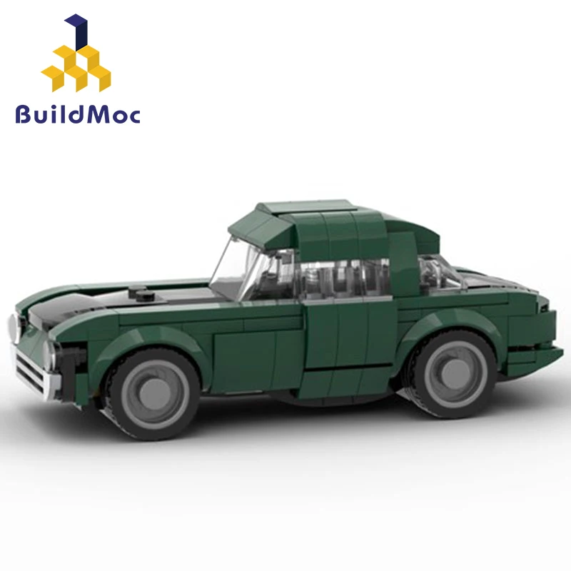 

BuildMoc Retro Classic Green Cars Building Blocks Vehicle Pull Back Cars Toy Models Bricks Blocks Building For Boys