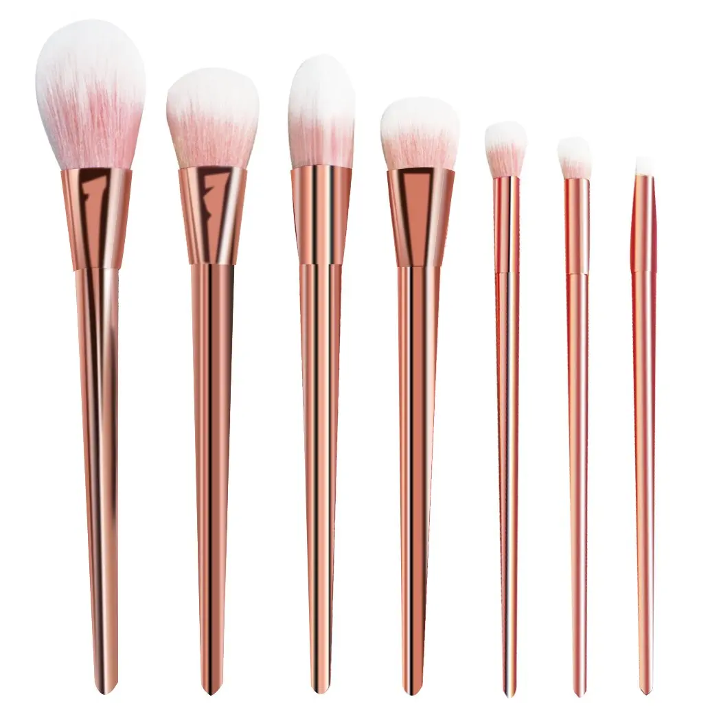 

7pcs/set Rose Gold Makeup Cosmetic Brushes Set Powder Foundation Eyeshadow Lip Brush Tool