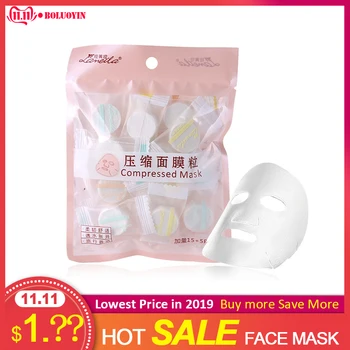 

20pc/pask Compressed Face Mask Paper Disposable Sheet Diy Cotton Facial mask Makeup Wipes Korean Beauty Tools Skincare