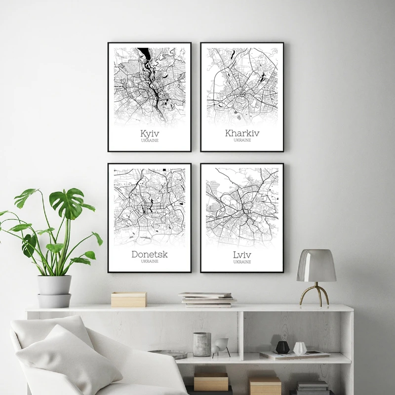 Lviv Ukraine City Map Print