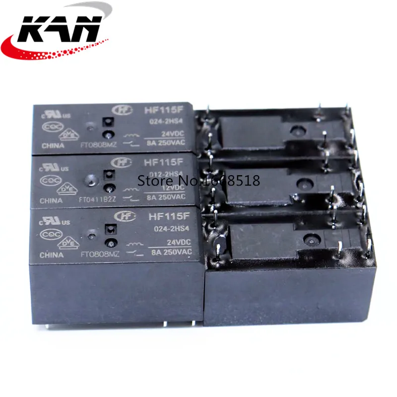 10 шт./лот реле HF115F JQX-115F-005-2HS4 JQX-115F-012-2HS4 JQX-115F-024-2HS4 6PIN 8A
