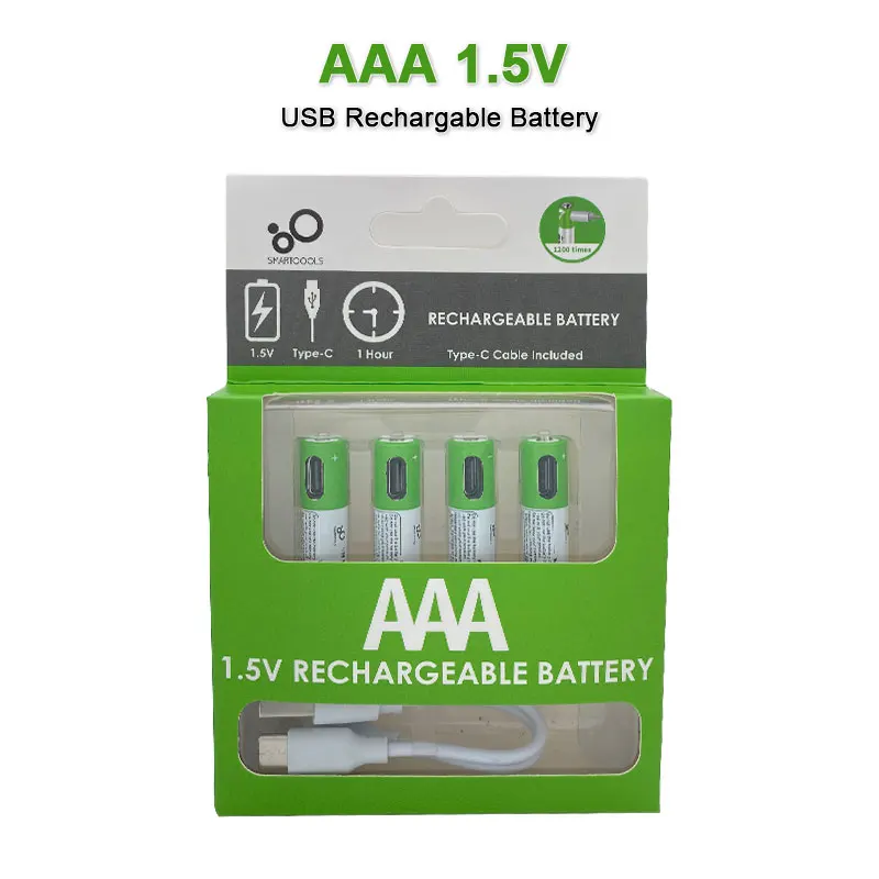 Новый ААА батареи 1 5 V 366 мА ч/550 МВтч AAA перезаряжаемый литий ионный аккумулятор