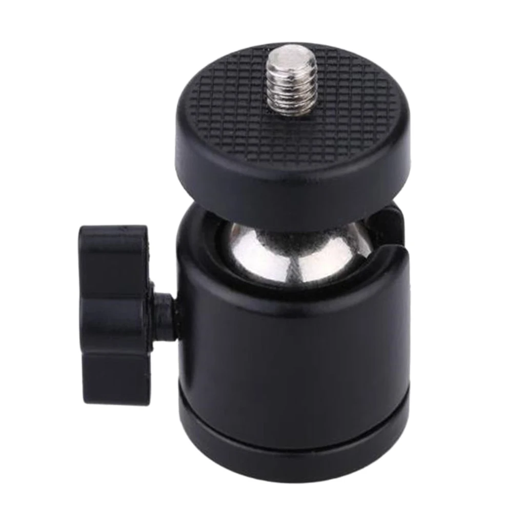 360 Degree Swivel Mini Ball Head For Canon Nikon Sony SLR DSLR Camera Stand Tripod Adapter Screw Mount Ball Head Aluminium Alloy