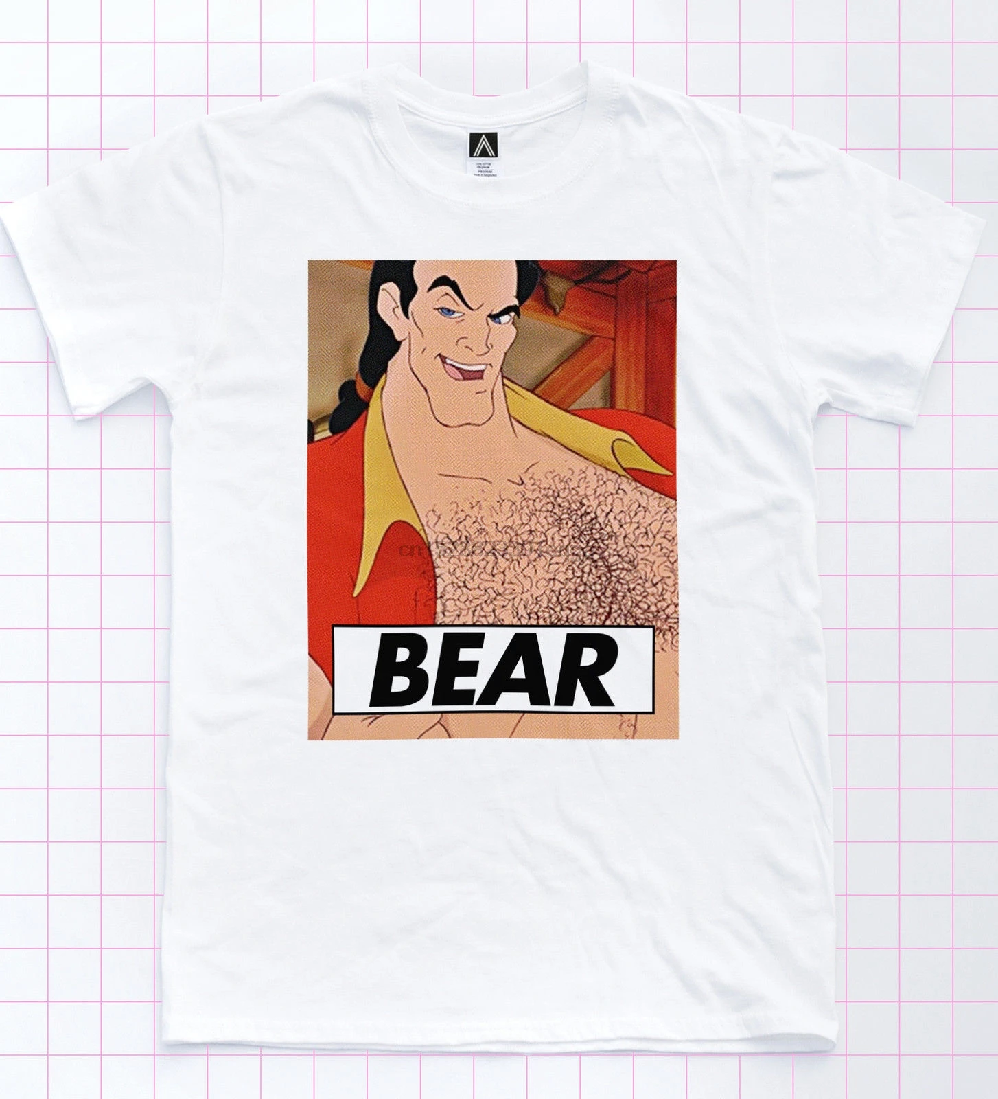 Bear Gaston T-Shirt Beauty Beast Lgbt Pride Tee Gay Princess Belle Retro Top Cool Casual T Shirt Men Unisex New Fashion |