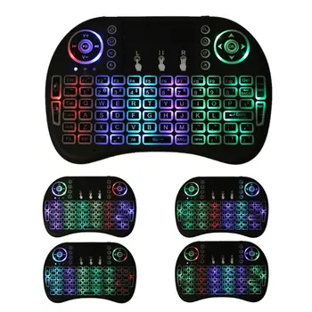 

RGB Rechargeable LED Backlits 2.4GHz Wireless i8 Keyboard Touchpad Fly Air Mouse