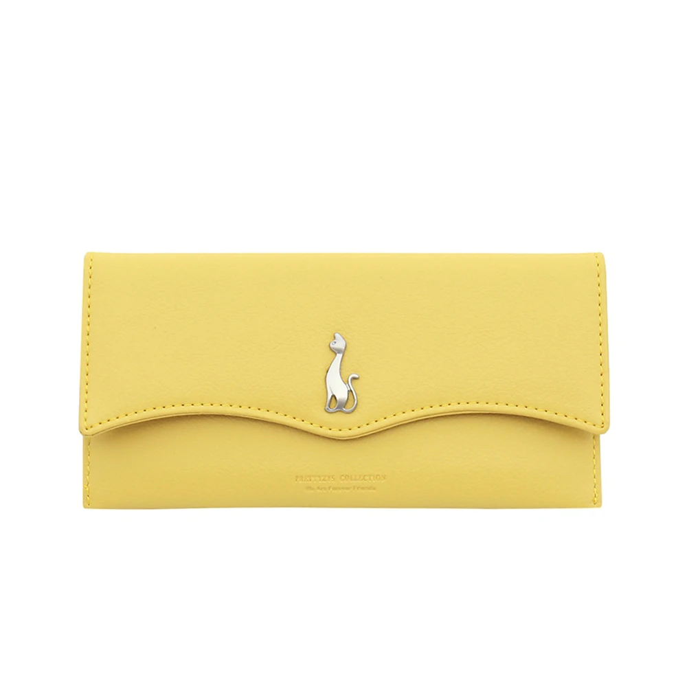 

Credit Card Holders Lady Slim Long Style Wallet Female Women's Purses Cover Clutch Wallets Women Solid Pu Leather Coin Purse