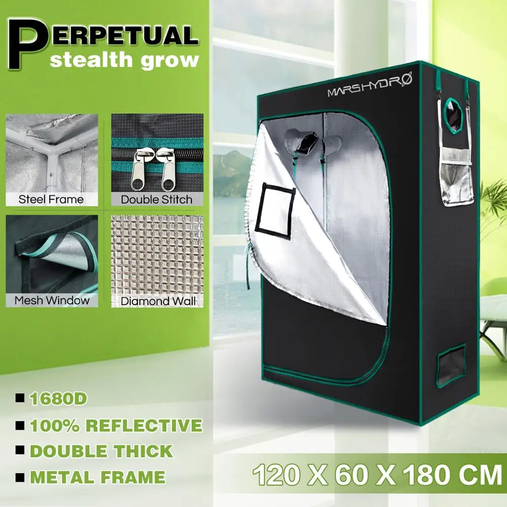 ^Cheap 1680D Mars Hydro 120*60*180cm Indoor Grow Tent Hydroponic Plant Growing Non Toxic Room Box 100% reflective mylar ^Cheap 1680D Mars Hydro 120*60*180cm Indoor Grow Tent Hydroponic Plant Growing Non Toxic Room Box 100% reflective mylar