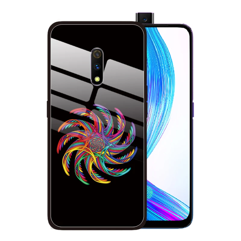 Fantasy Tempered Glass Case Cover for OPPO Realme Q 5 Pro XT X2 X Lite 3 F11 F7 F5 F9 Find Coque Funda | Мобильные телефоны и