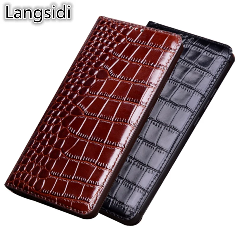 

High-end genuine real leather magnetic holder phone case for Huawei P20 Pro/Huawei P20/Huawei P20 Lite flip phone cover coque