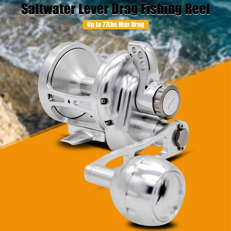 Carretel de Pesca Liga de Alumínio Carretel de Pesca de Água Topline Enfrentar Lento Jigging Roda Cnc Metal Completo Jig de Água Salgada Barco Carretel 4.9: 1 2 High Quality Esporte e Lazer