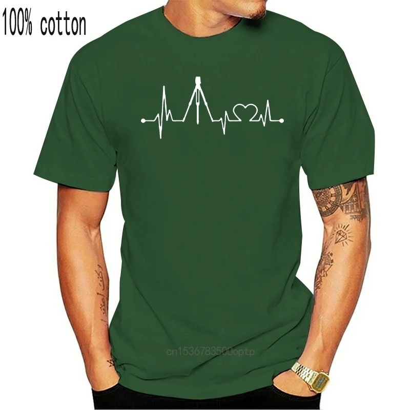 SURVEYOR HEARTBEAT T-SHIRT Normal Summer Casual Man T Shirt Good Quality Top Tee Cotton Hight Man(1) | Мужская одежда