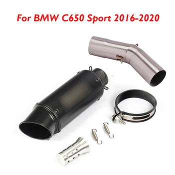 

Motorcycle Slip on Exhaust Pipe Muffler Escape Middle Mid Link Tube Connector for BMW C650 SPORT 2016-2020