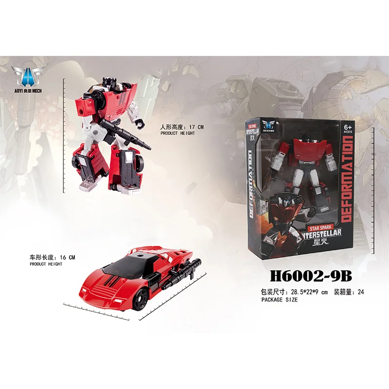 Трансформация AOYI BMB Sideswipe красная фигурка игрушка