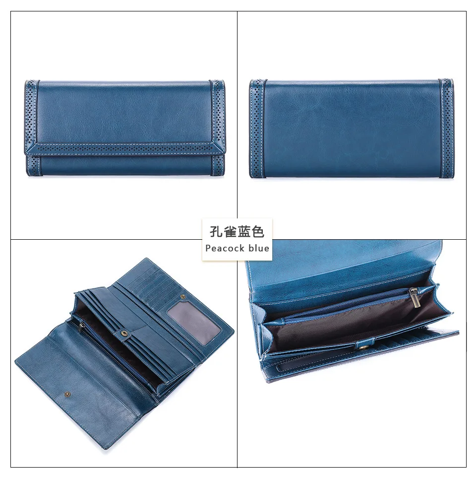 2022 Leather Women Wallets Name Engraving Genuine Leather Female Wallets Classic High Quality Fashion Photo Holder Women Purse