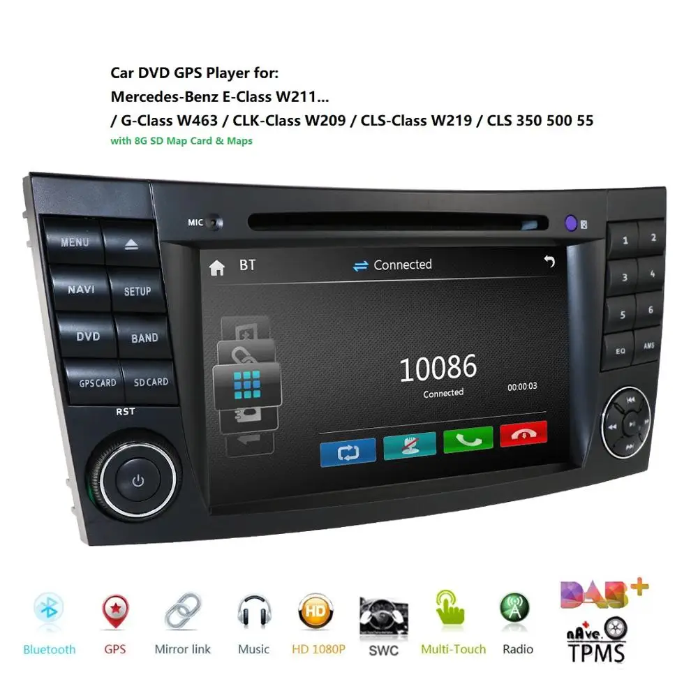 Wince автомобильный DVD GPS для Mercedes Benz W211 2002-2009 Иран 2003-2011 E-Class CL с DVD-плеером
