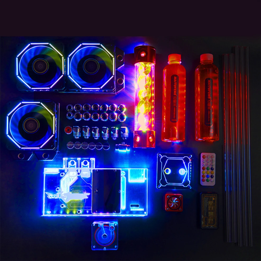 Best Price Computer Case Radiator Water Cooling System Water Cooler DIY RGBL Water-cooled Hard Pipe Set (Double Copper Bar 240 + 120)