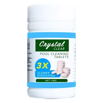 

100g Swimming Pool Cleaning Tablets Pills Chlorine Tablets Instant Effervescent Pipes Cleaning Water