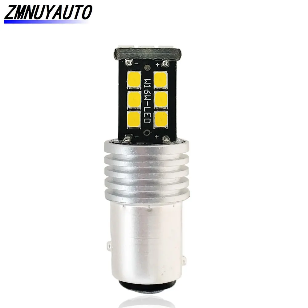 1157 Led P21/5 Вт BAY15D Canbus 15SMD 2835 Белый Красный Янтарный Желтый автомобильный указатель