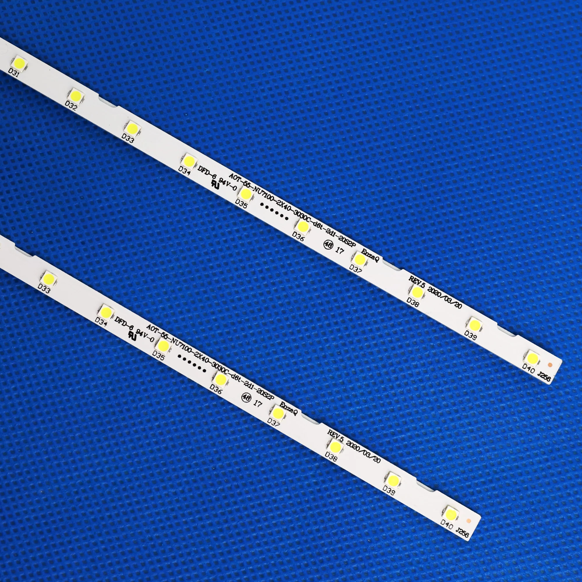 10pcs/lot ledes backlight csík számára samusng 55NU7100 UE55NU7300 UE55NU7100 UE55NU7105 AOT_55_NU7300_NU7100 BN96-45913A BN61-15485A