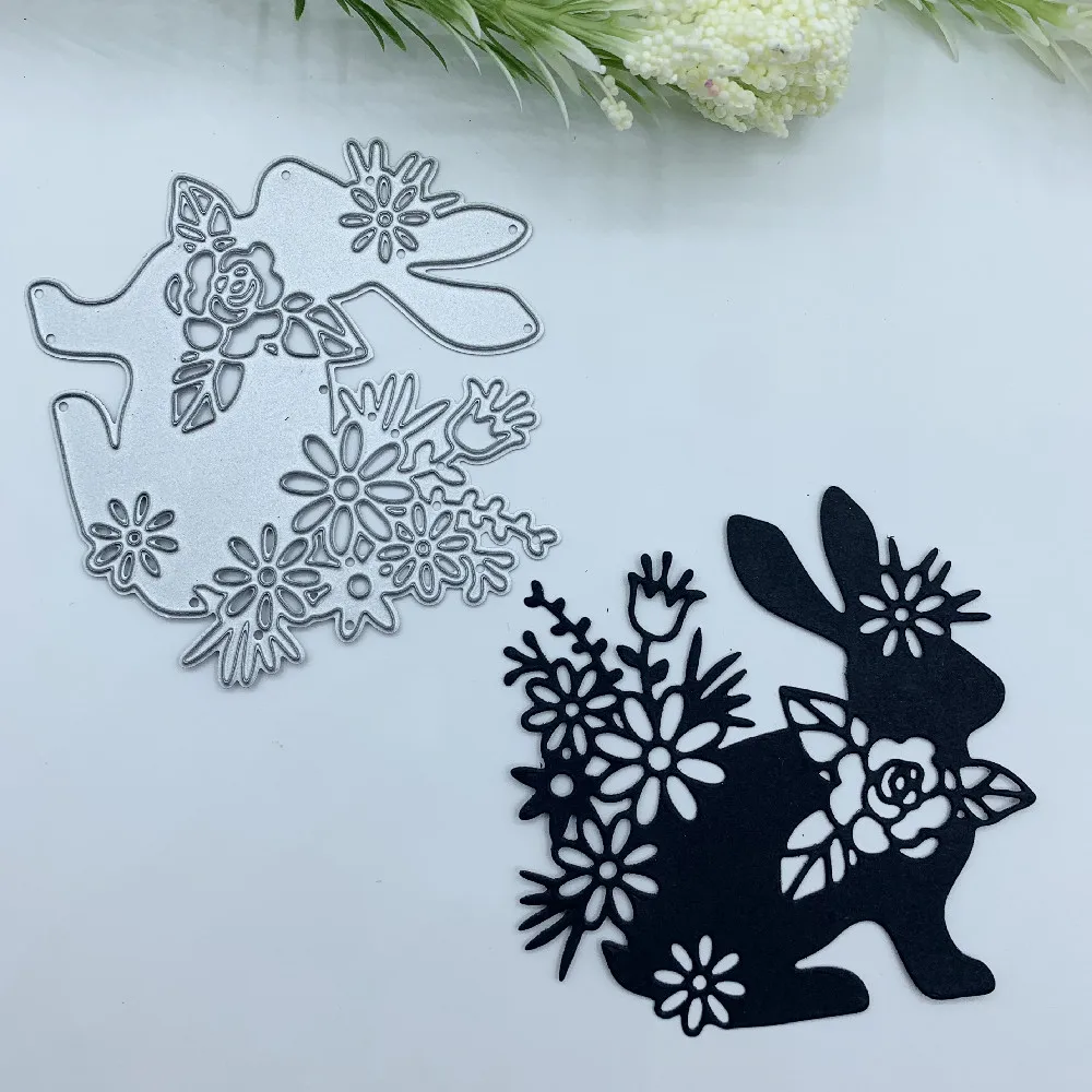 rabbit Cutting Dies Embossing Mold DIY Scrapbooking Album Paper Craft Knife Mould Cards Custom Blade Punch Stencils