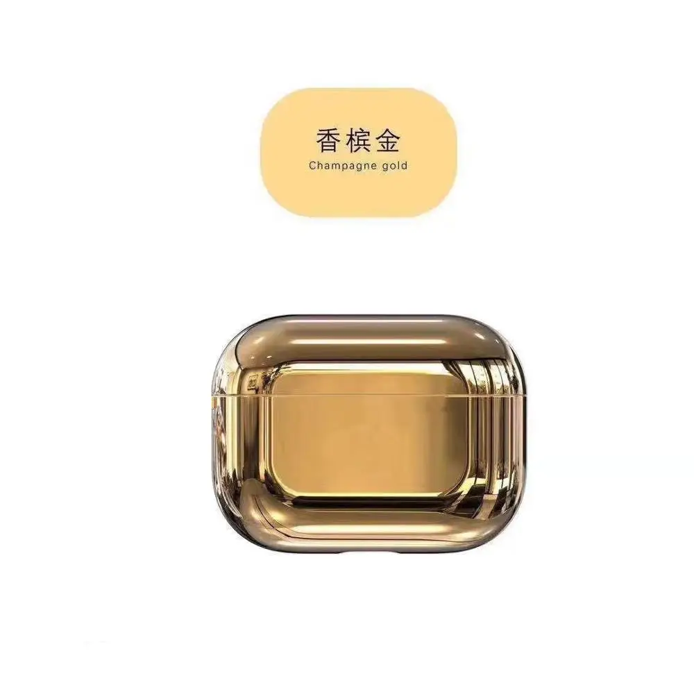 VETOMEET высококачественный материал покрытия Bluetooth беспроводной Чехол для наушников для Airpods Pro 2 1 простой стильный дизайн для AirPods3 Box - Цвет: Gold Pro
